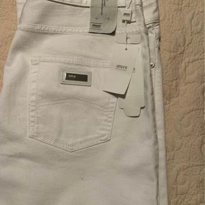 Emporio Armani mens premium white denim